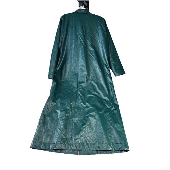 Vintage Thermo JAC TJ Light weight Trench Long Green Jacket Size 14 - Picture 7 of 13